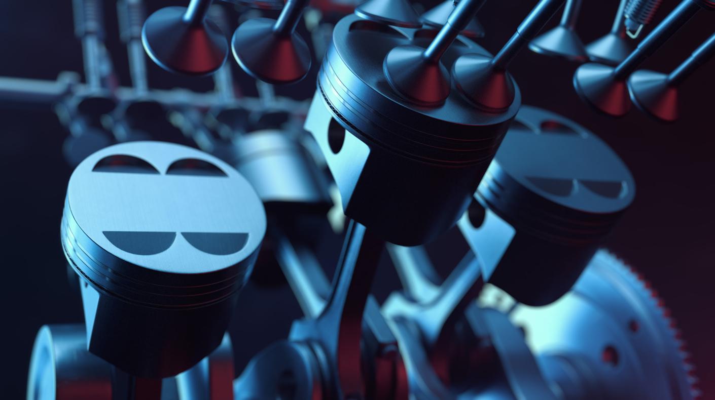 graphic rendering of an internal combustion engine, Image courtesy of Shutterstock, Rost9