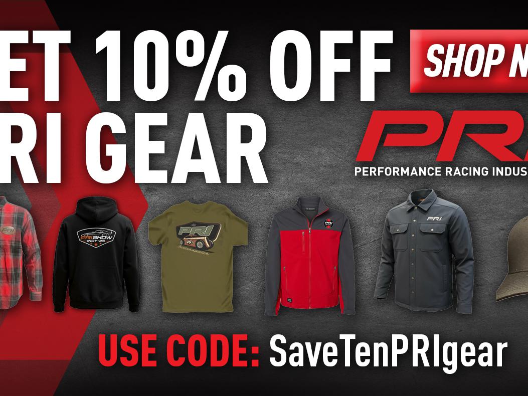 Get 10% off PRI Gear graphic