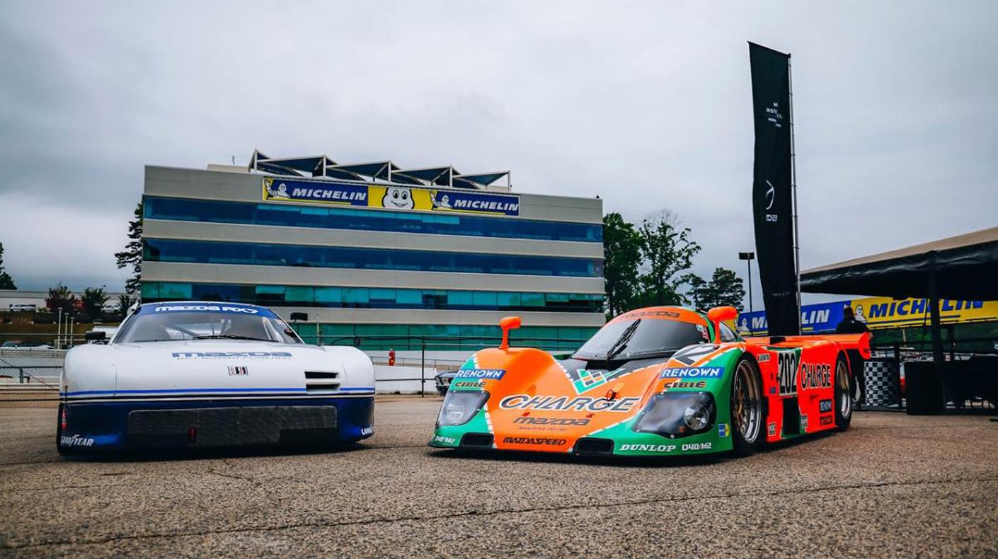 Vintage Mazda race cars at Michelina 
