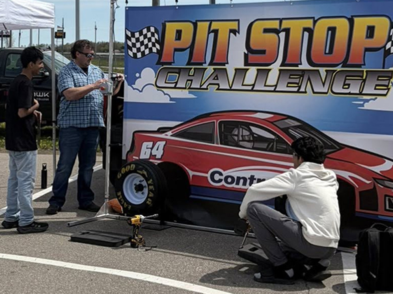 An image of students attending the 2026 NHRA YES event at Toronto Motorsports Park.