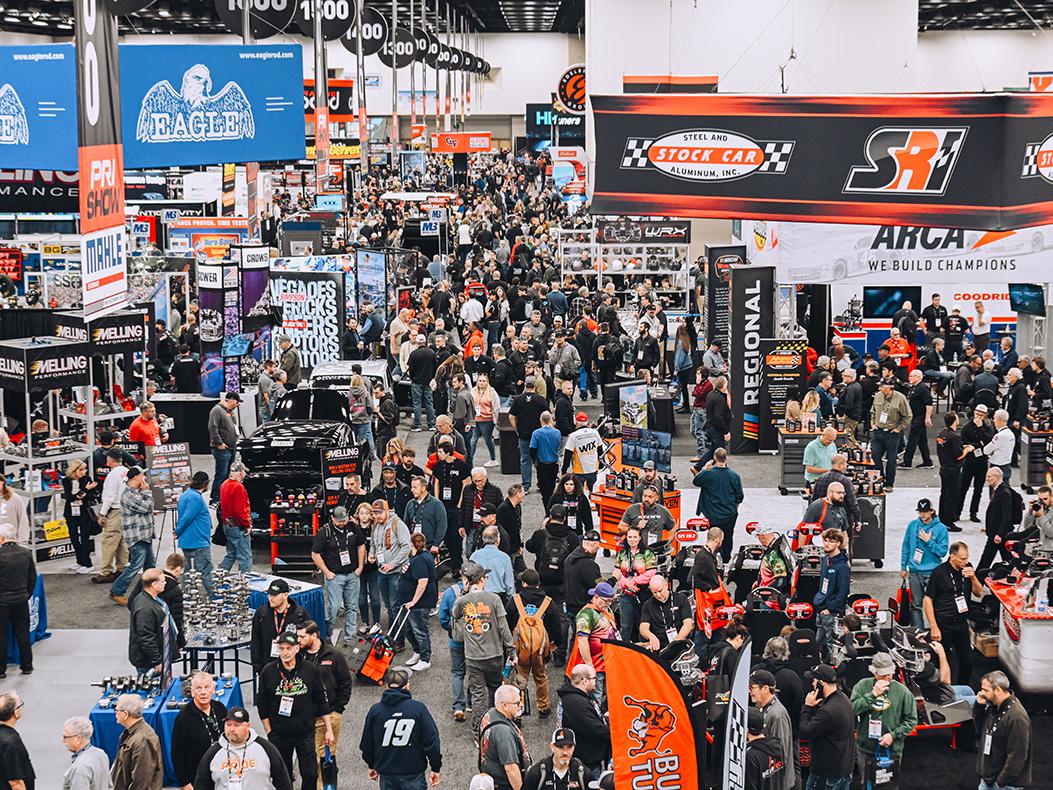 A crowded PRI Show floor.