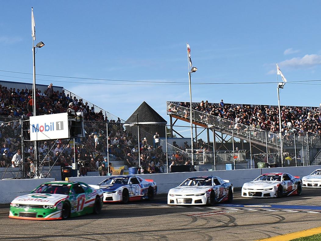 Car racing at Edmonton International Speedway.