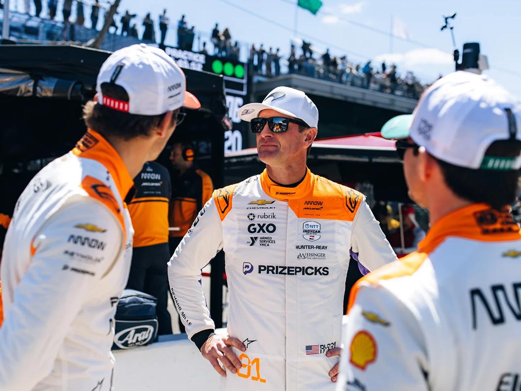 Arrow McLaren Sporting Director Ryan Hunter-Reay on pit lane at IMS.
