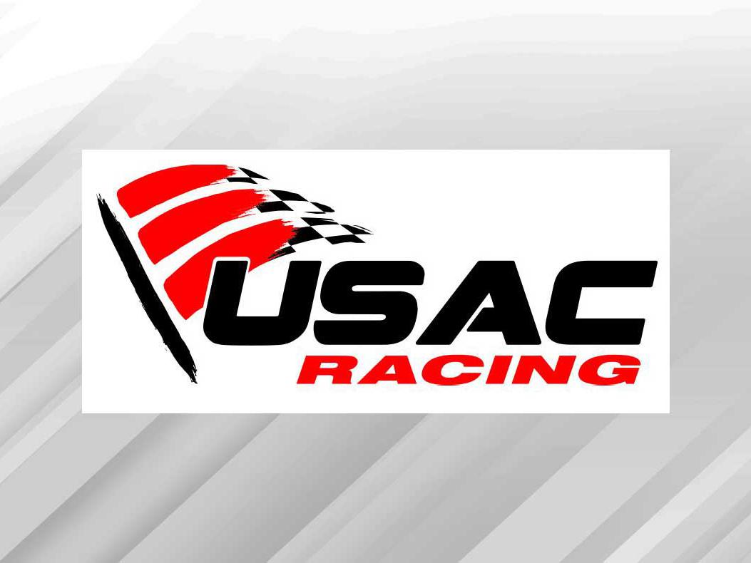 USAC Racing logo on a background.