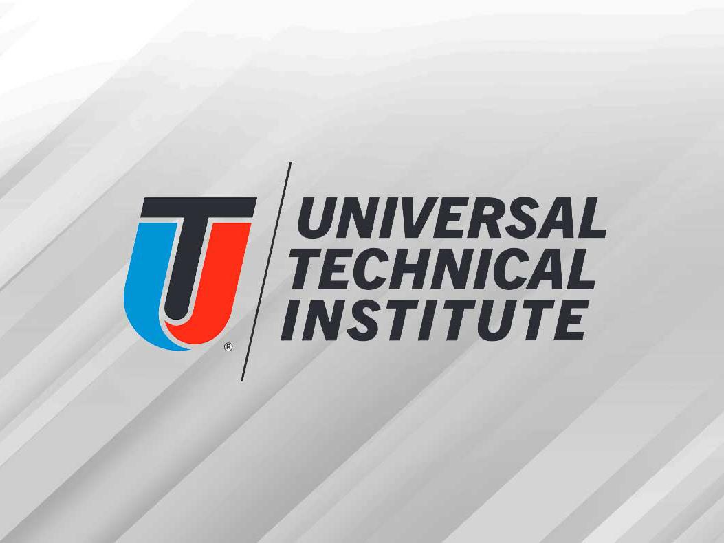 Universal Technical Institute UTI logo on a background.