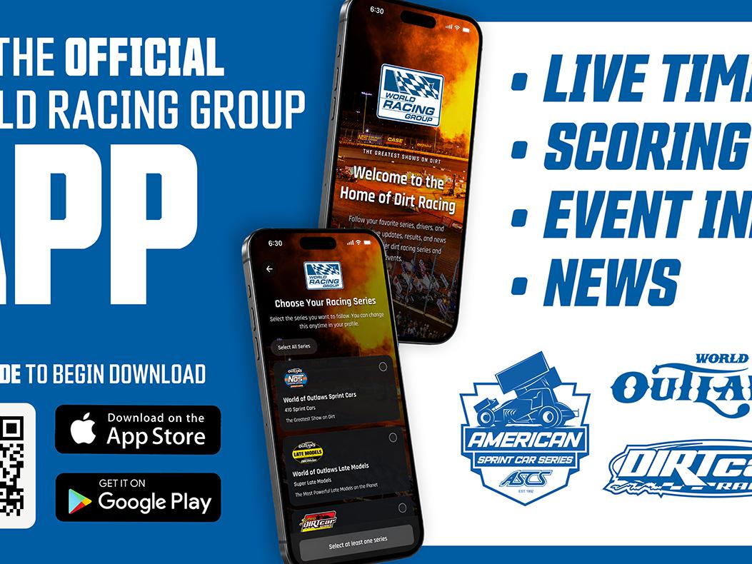 World Racing Group app graphic.