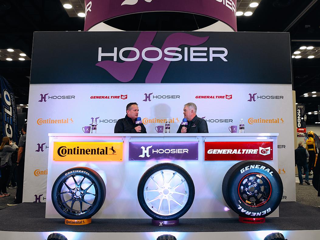 Hoosier hosting a press conference during the PRI Show.