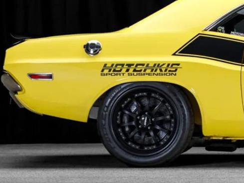 70 Dodge Challenger, BMR Suspension logo and Hotchkis Sport Suspension logo